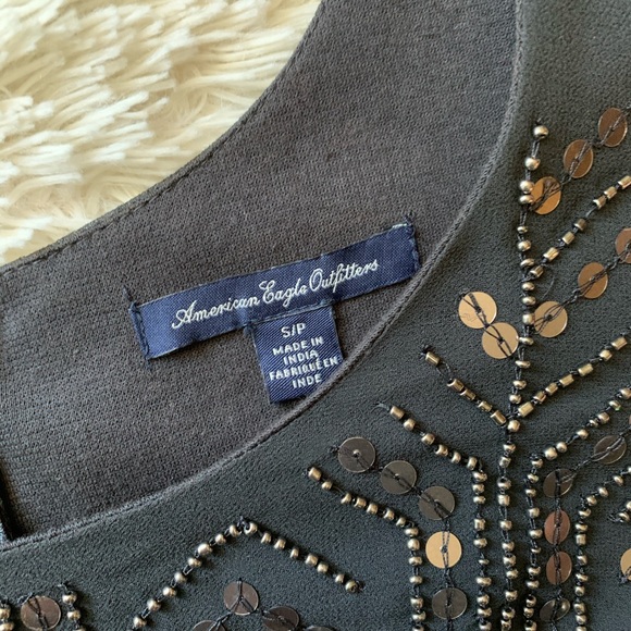 American Eagle Grey Sequin Bodycon Dress - Picture 5 of 6
